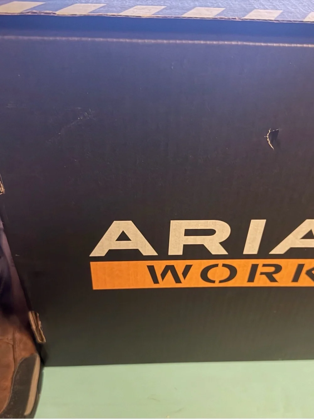 Ariat Brown and Black Steel Toe Work Boots